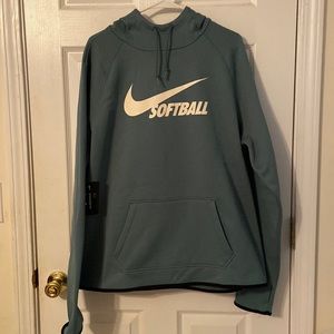 Nike Softball hoodie. Size XL. Light green in color.